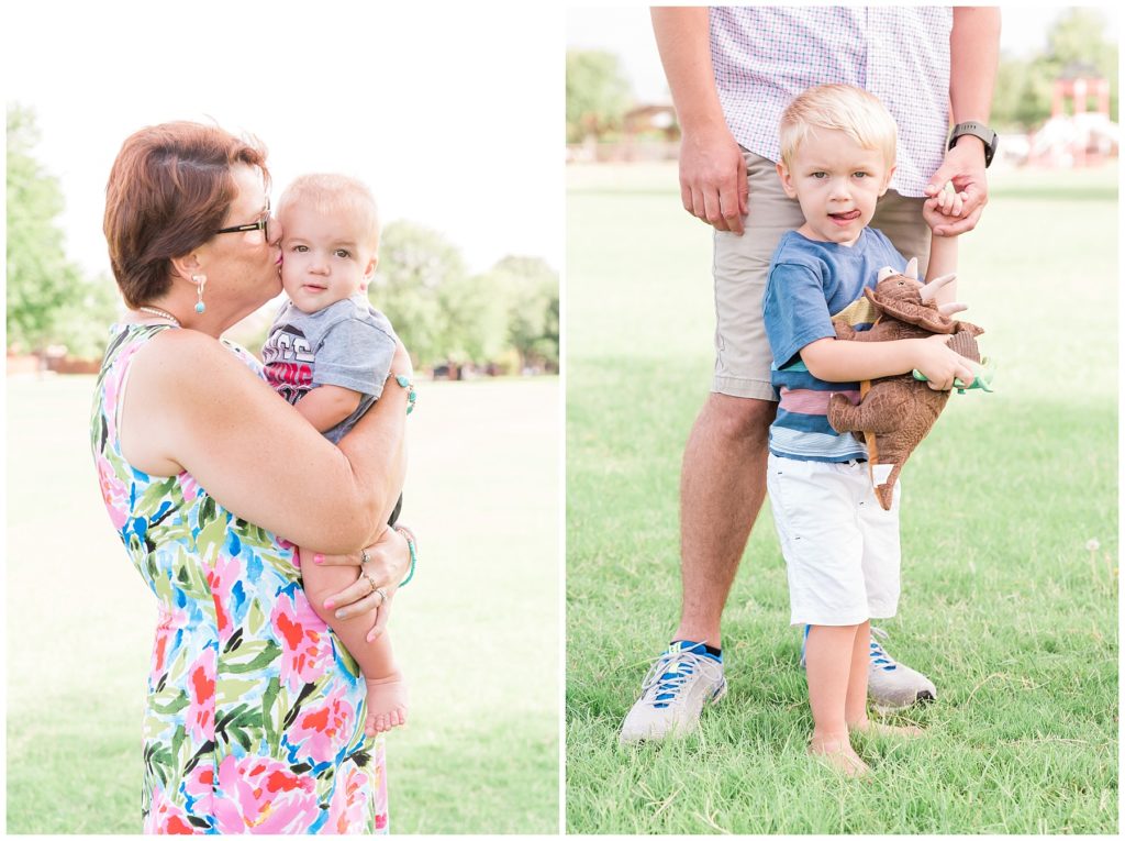 kissing 1 year old and suspicious 3 year old honorary ring bearers vow renewal 