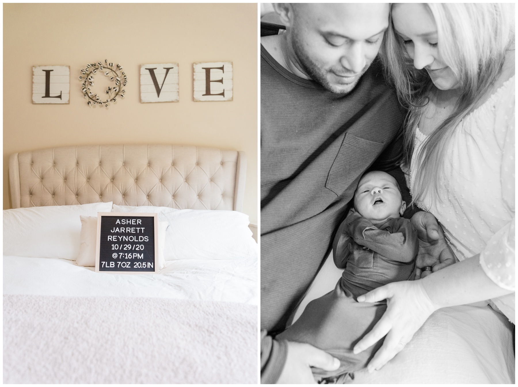 Texas newborn portraits for baby boy and new parents