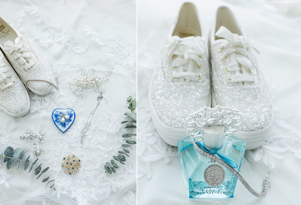 bride's details for Texas wedding day