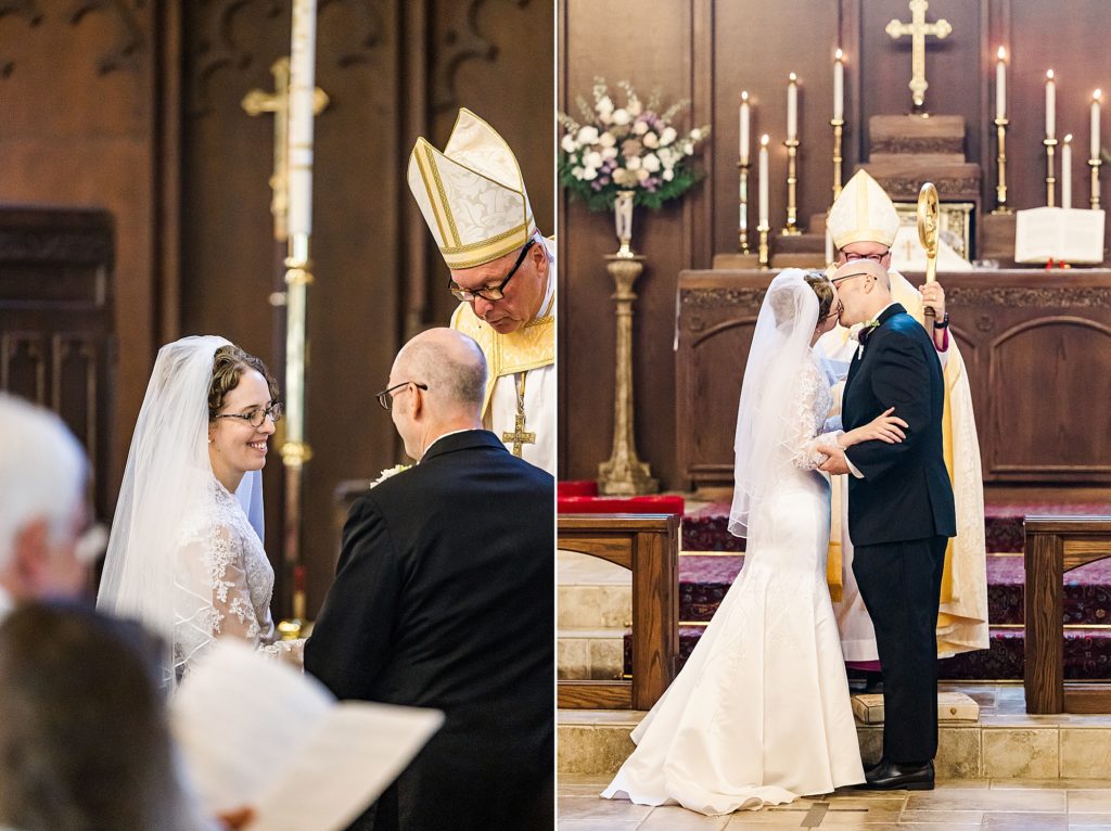 traditional church wedding at the Church of Holy Communion