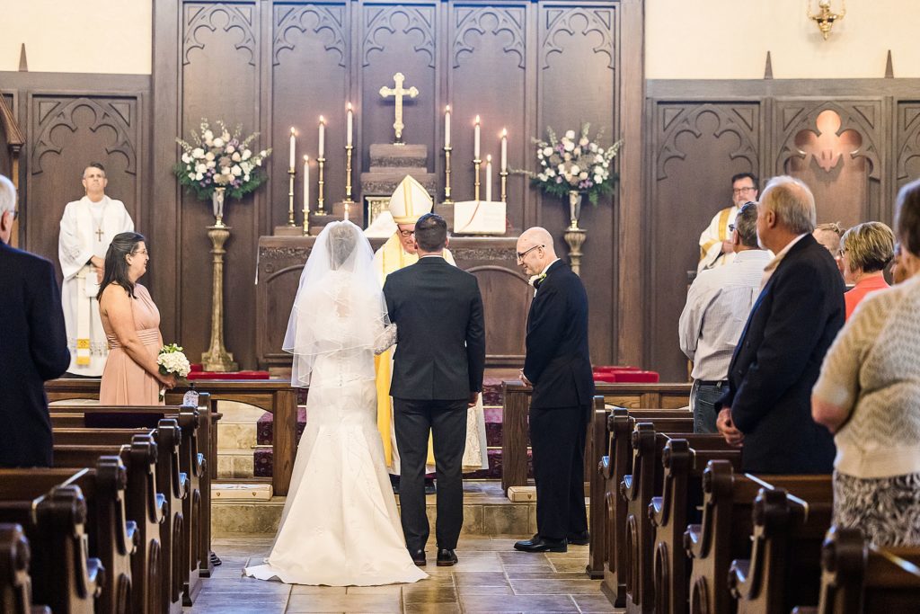 traditional church wedding at the Church of Holy Communion
