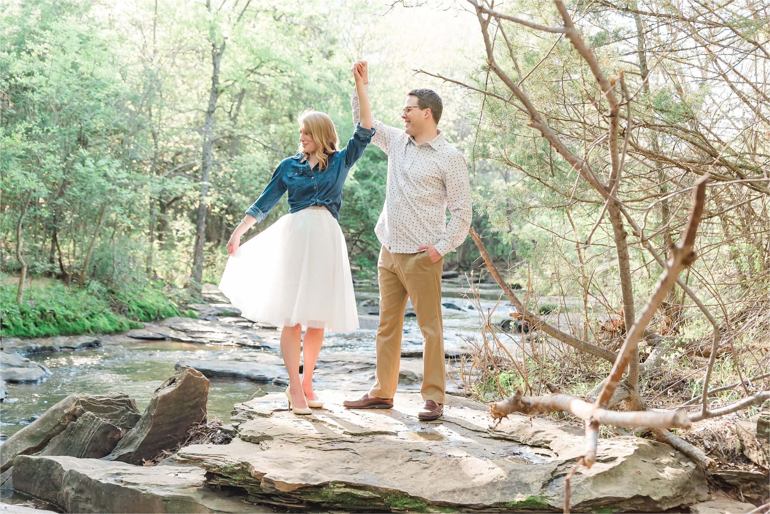 stone creek, old town lewisville, engagement session, bride, groom, dfw wedding photographer
