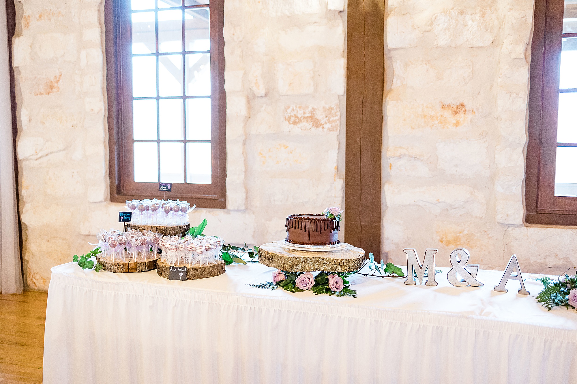 cake table at Stone Hall at the Springs
