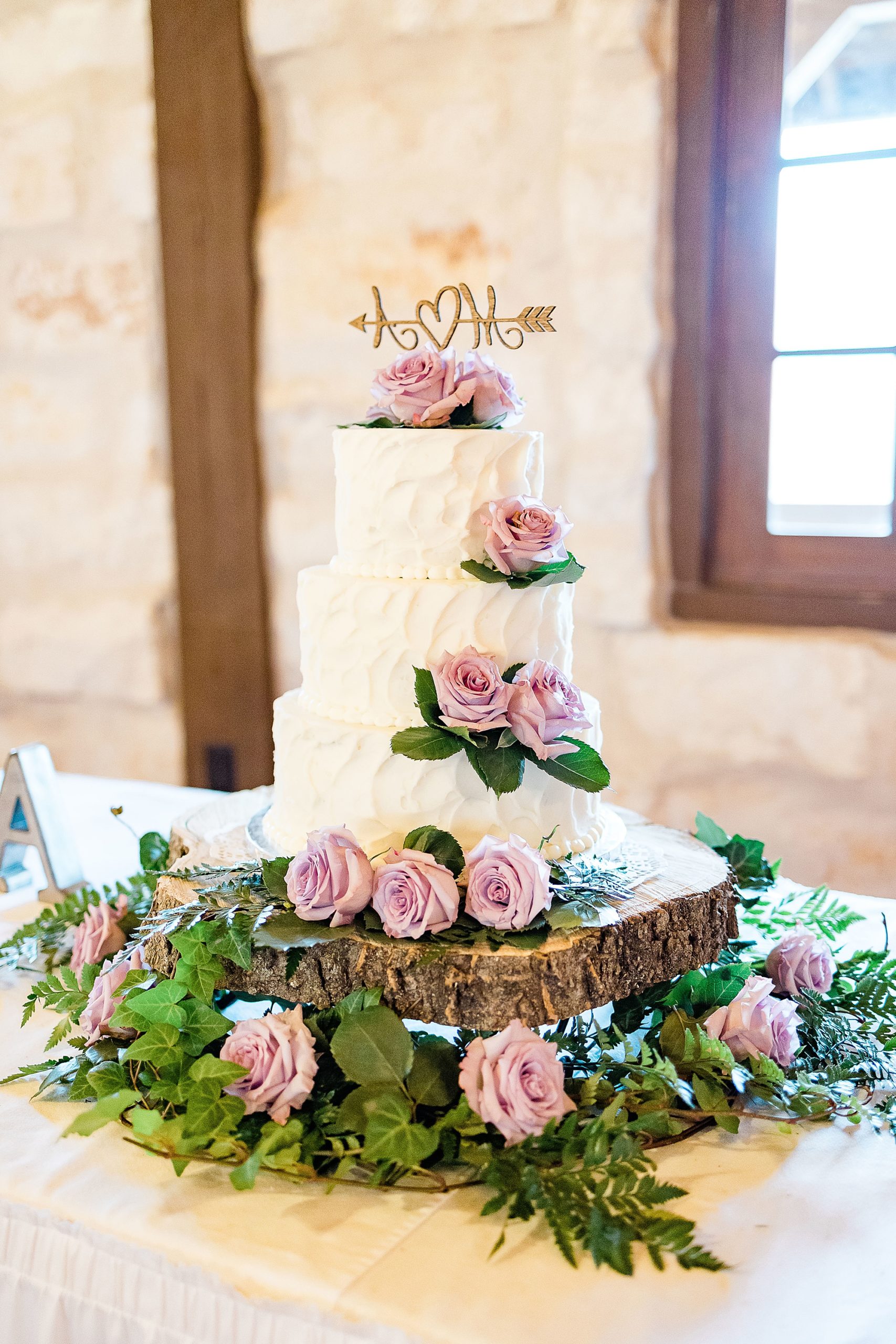 tiered wedding cake for Texas reception