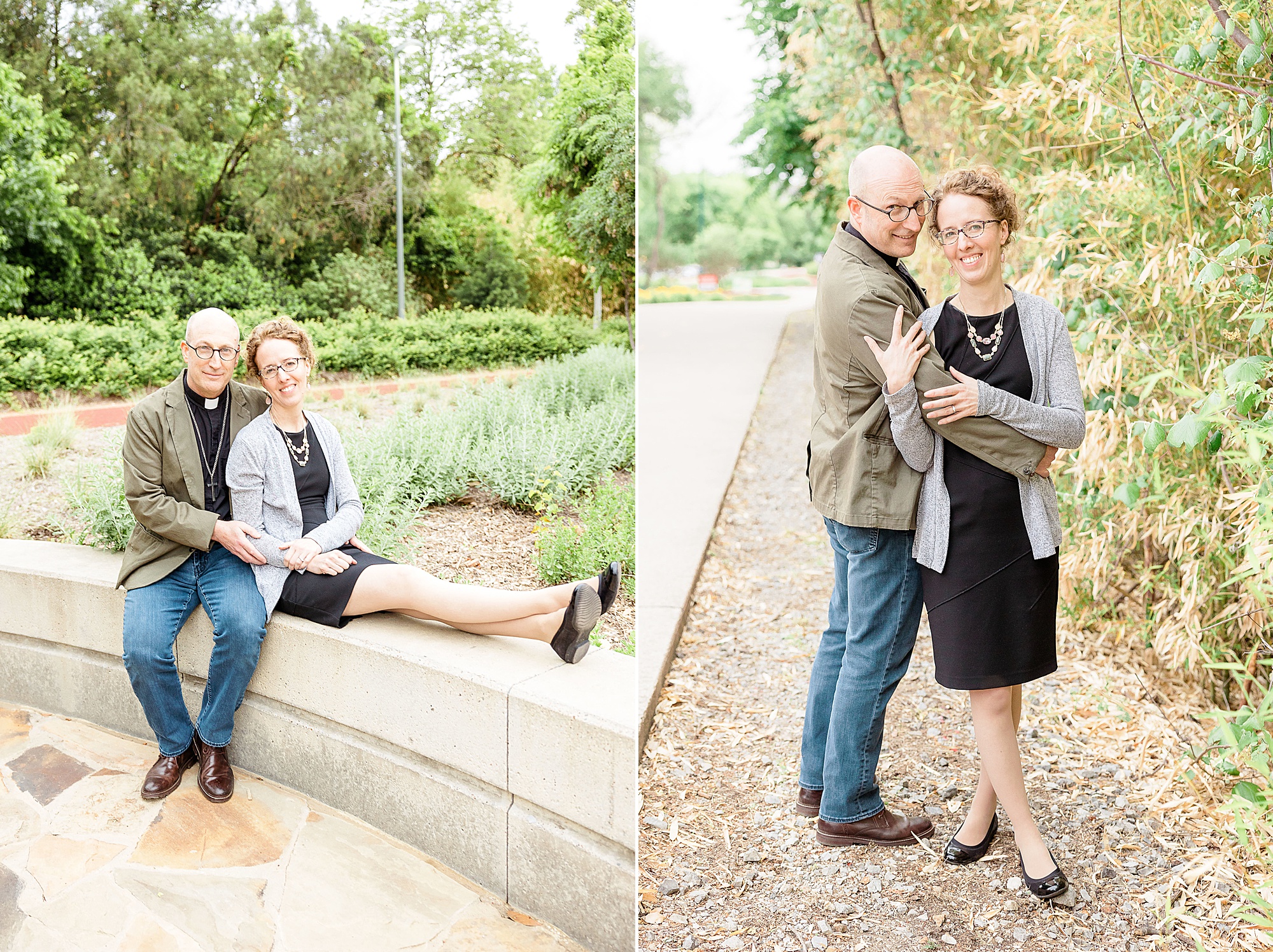 couple hugs during Dallas engagement session
