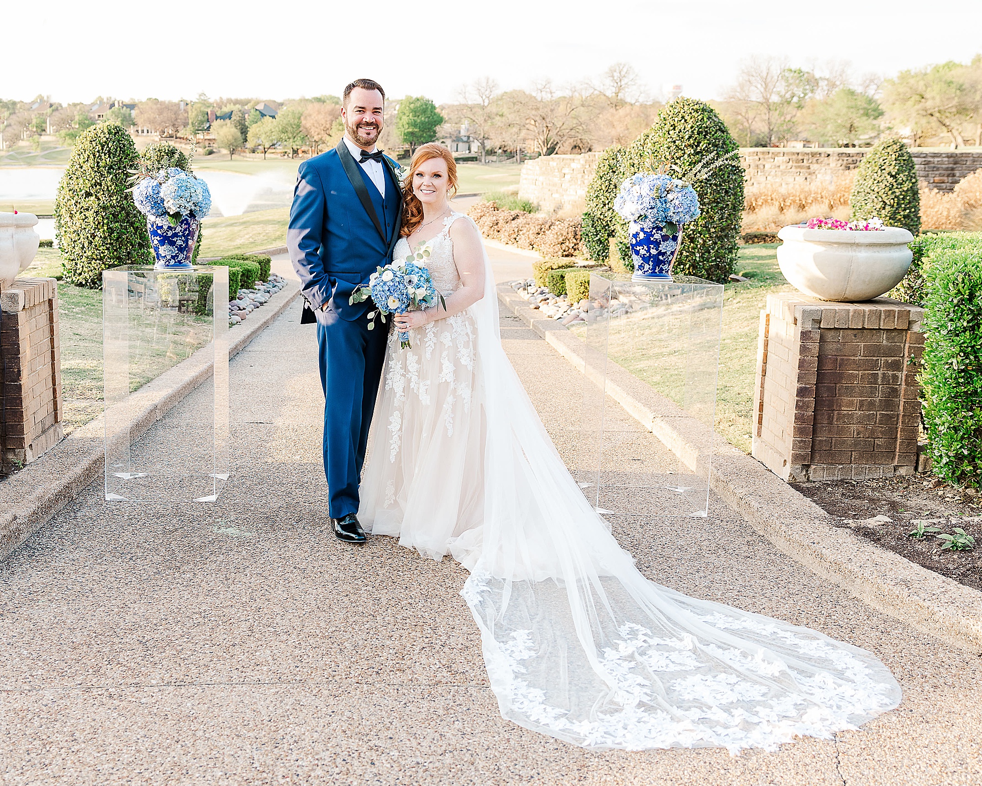 Stonebriar Country Club wedding portraits of bride and groom